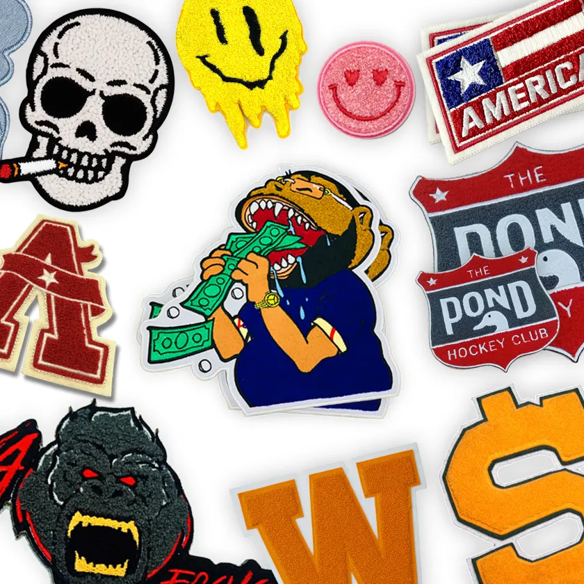 customized chenille varsity patches