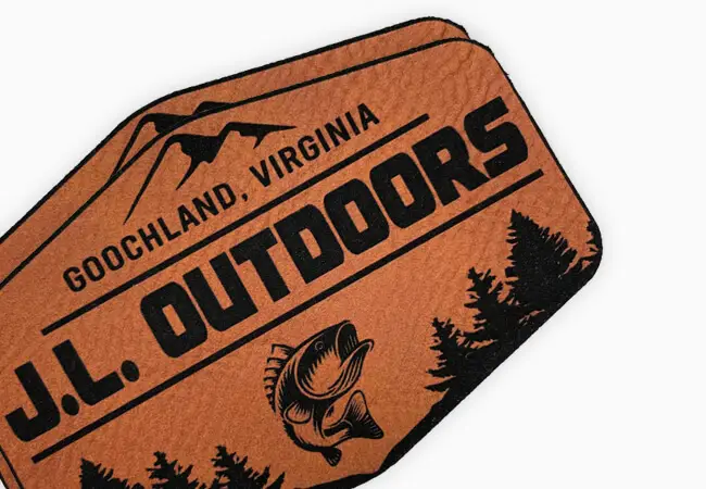 Leather printed patches