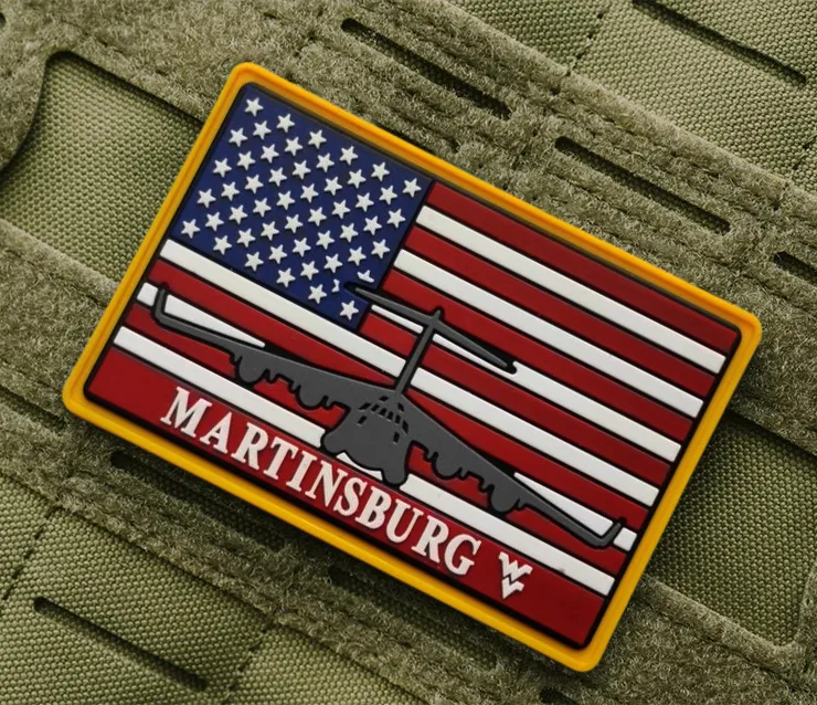 martinsburg usa velcro flag patch