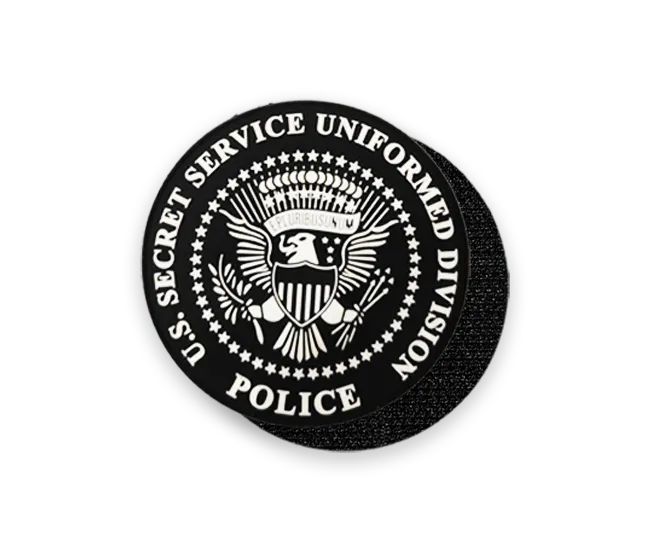 Debossed leather patch sample