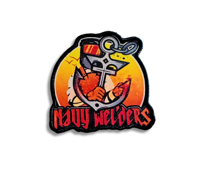 Navy welder sublimation patch