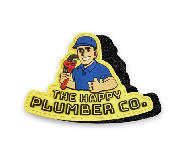 happy plumber velcro pvc patch