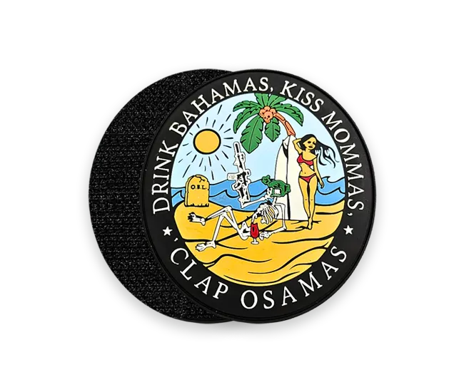 Rounded star debossed Leather Patch