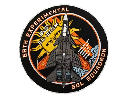 sol squadon woven patch design