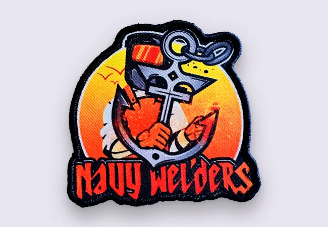sublimation patch navy welders