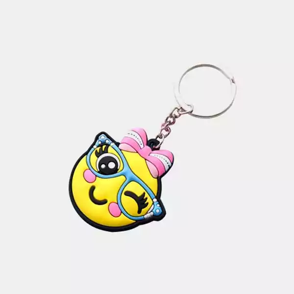 smiley pvc keychain design